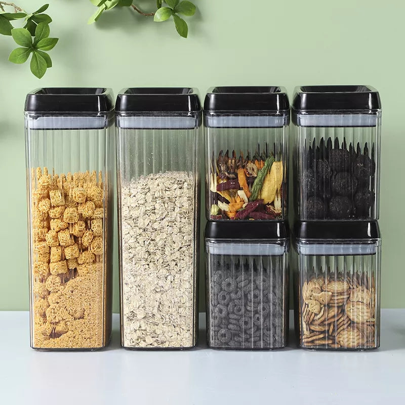 6PC Set Food Storage Kitchen Sealed Jar Set Containers With Lids